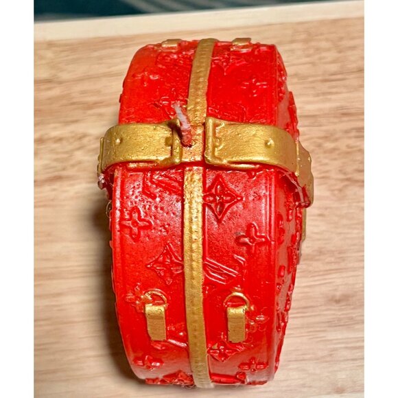 Inspired Red & Gold Decorative Candle - Picture 9 of 9